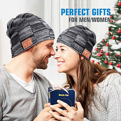 Originelle Geschenke für Junge Männer Bluetooth Mütze - Wichtelgeschenk Ideen Coole Sachen Geschenke für Männer Teenager Weihnachten, Mütze mit Kopfhörer Herren Geschenke Adventskalender zum Befüllen - Geschenkapp