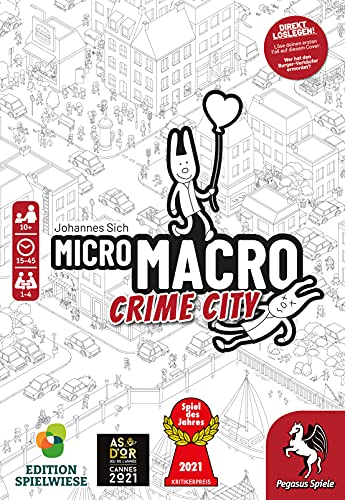 Pegasus/Spielwiese 59060G MicroMacro: Crime City (Edition Spielwiese) *Spiel des Jahres 2021* - Geschenkapp