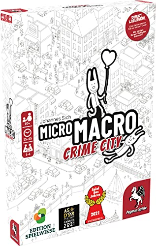 Pegasus/Spielwiese 59060G MicroMacro: Crime City (Edition Spielwiese) *Spiel des Jahres 2021* - Geschenkapp