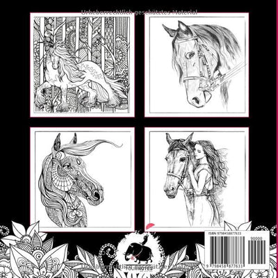 Pferde Malbuch: Für Mädchen ab 10 Jahren - Pferdebuch ab 10 Jahre als Geschenk für Mädchen, Teenager und Erwachsene zum Ausmalen und Entspannen - Mit Pferdemandalas und Illustrationen - Geschenkapp
