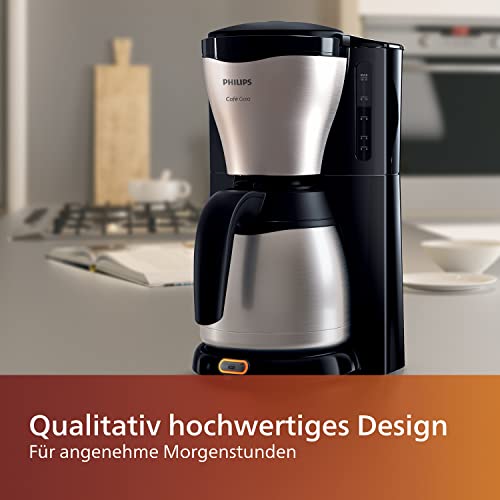 Philips Domestic Appliances HD7546/20 Gaia Filter-Kaffeemaschine mit Thermo-Kanne, schwarz/metall - Geschenkapp
