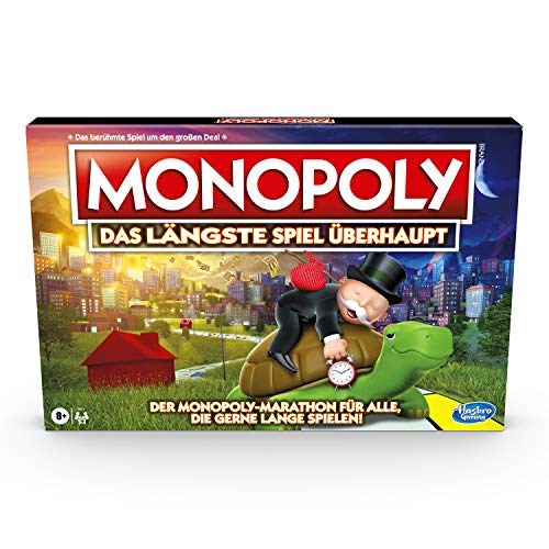Play-Doh Hasbro Monopoly – das längste Spiel überhaupt, klassisches Monopoly Spielprinzip mit längerer Spielzeit ab 8 Jahren - Exklusiv bei Amazon - Geschenkapp