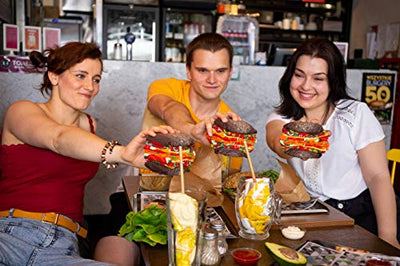 Rainbow Socks - Damen Herren Lustige Vegan Hamburger Socken Box - 2 Paar - Größen EU 41-46 - Geschenkapp