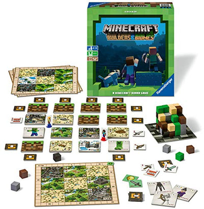 Ravensburger Familienspiel 26132 - Minecraft Builders & Biomes - Gesellschaftsspiel für Kinder und Erwachsene, für 2-4 Spieler, Brettspiel ab 10 Jahren - Geschenkapp