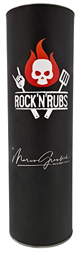 ROCK'N'RUBS Black Tube 3er Set Grillgewürze - Whisky in the Jar, It's a Kind of Magic Dust & The Rubway to Heaven - 450 g - Geschenkapp