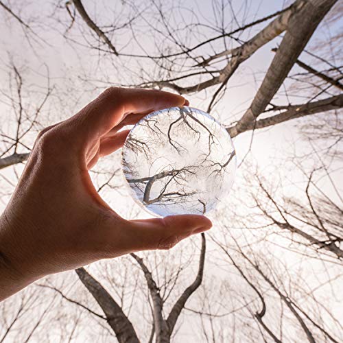 Rollei Lensball 90mm I Glaskugel I Kristallkugel I Foto-Kugel mit Aufbewahrungstasche & Mikrofaser Reinigungstuch für Glaskugel-Fotografie - Geschenkapp