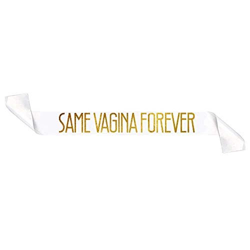 "Same V*gina Forever" Junggesellen-Schärpe – Bachelor Party Ideen, Geschenke, Spaßartikel und Zubehör Lesbian Bachelorette & Stag Party Favors - Geschenkapp