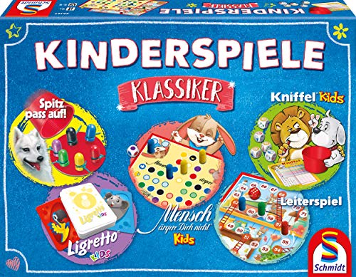 Schmidt Spiele 49189 Kinderspiele Klassiker, Kinderspielesammlung, bunt - Geschenkapp