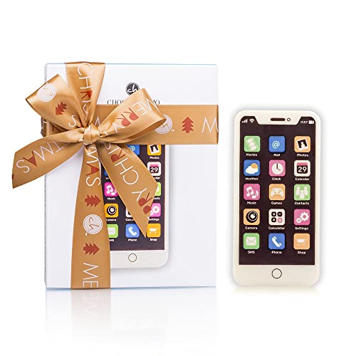 Schokoladenhandy - Schokoladen Handy - Smartphone aus Schokolade | Geschenk | Als Gag ganz witzig | Weihnachtsschokolade | Geschenkidee | Weihnachten | Weihnachtsknabberei | Kinder - Geschenkapp