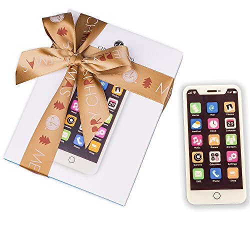 Schokoladenhandy - Schokoladen Handy - Smartphone aus Schokolade | Geschenk | Als Gag ganz witzig | Weihnachtsschokolade | Geschenkidee | Weihnachten | Weihnachtsknabberei | Kinder - Geschenkapp
