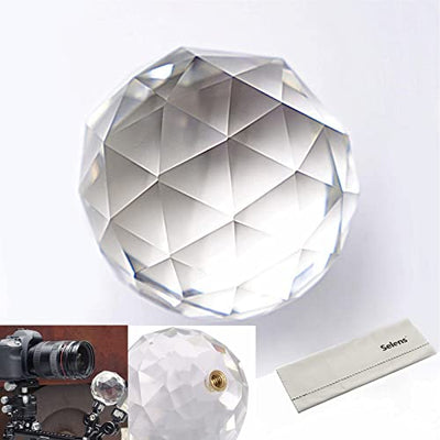 Selens Fotografie Kristall Ball Prisma mit 1/4" Gewindeloch, 60mm Professionelle Optik Kristall Glas Ball, Erstellen Sie Einen Leichten Regenbogeneffekt für Kameraobjektiv, für Fotografen Studio - Geschenkapp