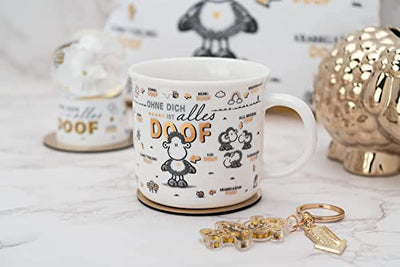 Sheepworld Tasse "Ohne Dich ist alles doof" | Porzellan, 40 cl | Tasse für Kaffee und Tee, Tasse mit Spruch | 48080 - Geschenkapp