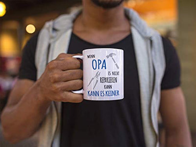 Shirtinator Tasse Geschenk für Opa I Wenn Opa es nicht reparieren kann I Geburtstag Geschenkideen Geschenke für Opa Kaffeebecher - Geschenkapp