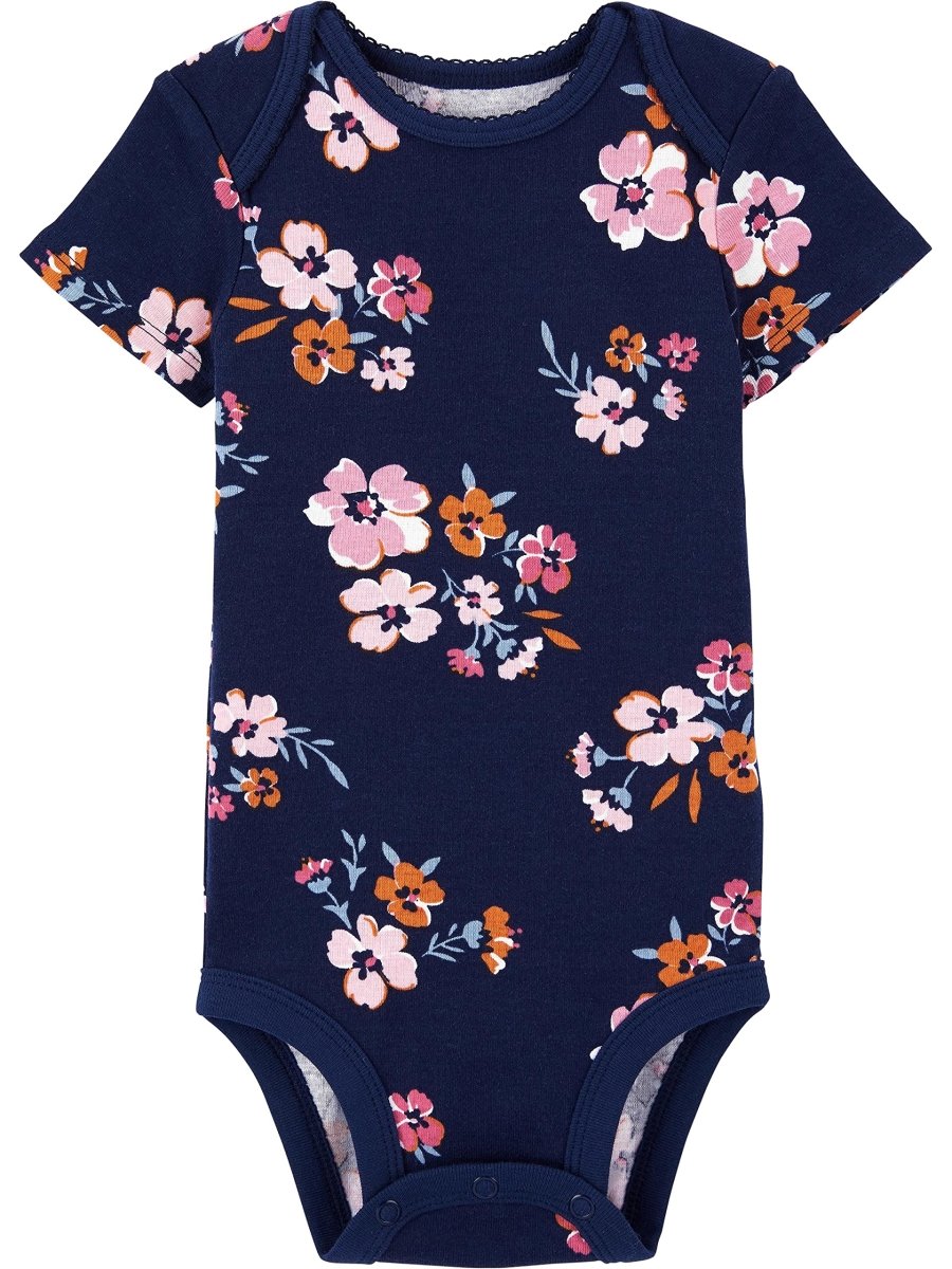 Simple Joys by Carter's Baby Mädchen Kurzärmeliger Body, 6er-Pack, Rosa/Blau, Floral, 0-3 Monate - Geschenkapp
