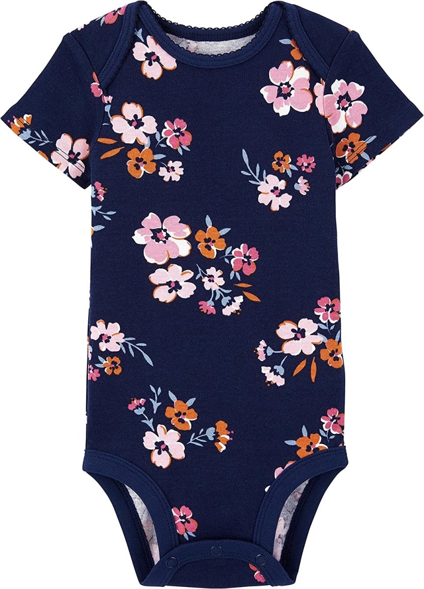 Simple Joys by Carter's Baby Mädchen Kurzärmeliger Body, 6er-Pack, Rosa/Blau, Floral, 0-3 Monate - Geschenkapp