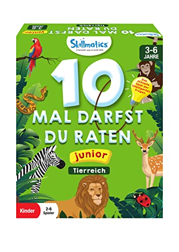 Skillmatics Kartenspiel - 10 Mal darfst du raten Junior Tierreich, Geschenke und Spannendes Lernen für Kinder 3-6 Jahre - Geschenkapp
