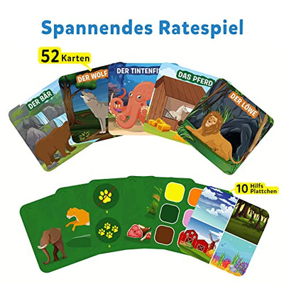 Skillmatics Kartenspiel - 10 Mal darfst du raten Junior Tierreich, Geschenke und Spannendes Lernen für Kinder 3-6 Jahre - Geschenkapp