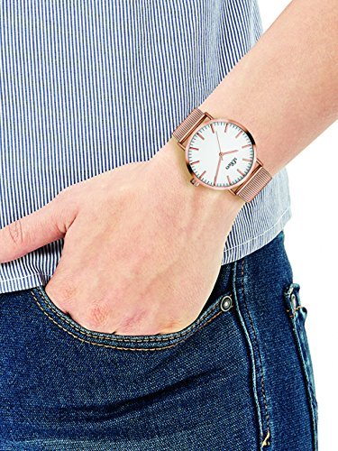 s.Oliver Damen Analog Quarz Armbanduhr mit Edelstahlarmband SO-3146-MQ - Geschenkapp