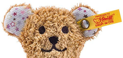 Steiff Mini Knister-Teddybär mit Rassel - 11 cm - Teddybär mit Rassel - Kuscheltier für Babys - weich & waschbar - braun (240669) - Geschenkapp