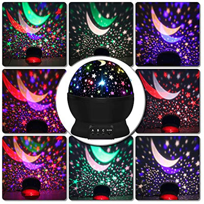 Sternenhimmel Projektor für Kinder 1-10, LED Sternenprojektor Nachtlichter Kinder, 360° drehbarer mit 8 Farben Schlaflichter Kinderzimmer Deko Nachtlicht, Geburtstags Weihnachtengeschenke für 2-9 - Geschenkapp