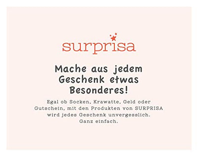 SURPRISA Schotter Schatulle 6er - kreative Verpackung für Geldgeschenke und persönliche Geschenkbox zum Geburtstag oder zur Hochzeit - Paulownienholz - Geschenkapp
