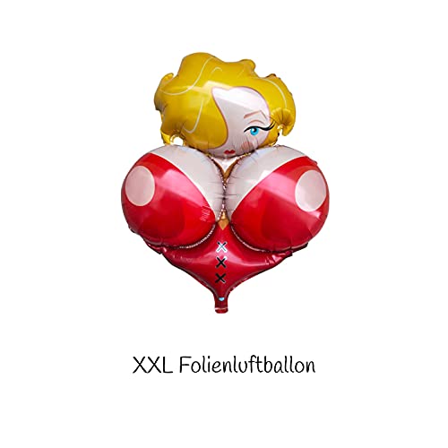 TEDORU XXL Deko Set zum Junggesellenabschied | Große Girlande + XXL Folienluftballon + 6 Wirbelgirlanden + 20 Luftballons | JGA Deko für den Bräutigam - Geschenkapp