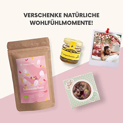 teegeschwister® | Schwesterherz Geschenkbox | Schwester Geschenk zum Geburtstag | liebevoll handverpackte Inhalte - Geschenkapp