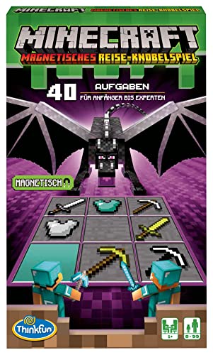 ThinkFun - 76402 - Minecraft - Das magnetische Reisespiel. ideal für die Reise und als Geschenk Ein Logikspiel nicht nur für Minecraft-Fans - Geschenkapp