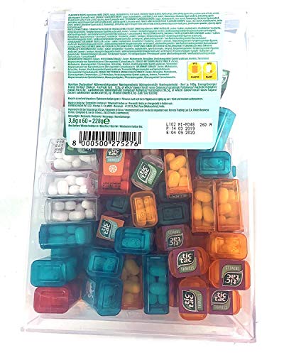 TIC TAC Box with 60 Mini Boxes (Each 3.9 Grams), ARTIFICIALLY Flavoured Mints - Geschenkapp