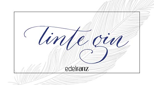 Tinte Gin by edelranz 0.5l - Premium Dry Gin mit Farbwechsel aus ausgewählten Botanicals mit Aromen von Zitrus, Wacholder & Süß- & Sandelholz - Geschenkapp