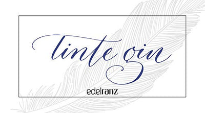 Tinte Gin by edelranz 0.5l - Premium Dry Gin mit Farbwechsel aus ausgewählten Botanicals mit Aromen von Zitrus, Wacholder & Süß- & Sandelholz - Geschenkapp