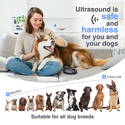 Ultraschall Handheld Anti Bellen Gerät, Antibell für Hunde mit Variabler Frequenz Ultraschall, Anti Bell Hundetrainings Geräte Draußen Zuhause - Geschenkapp