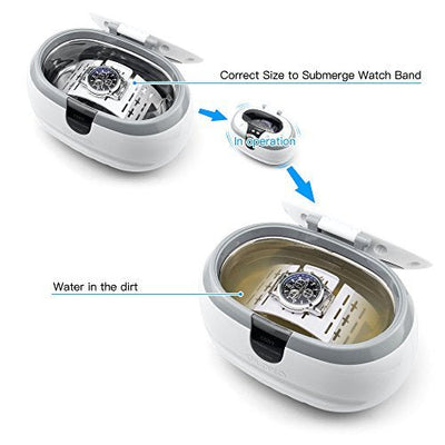 Ultraschallreinigungsgerät Ultraschallreiniger Ultraschallgerät 600ml - VLOXO für Brille Uhren Schmuck Ohrringe Ringe Halsketten Rasierer Zahnprothesen Werkzeuge MEHRWEG - Geschenkapp