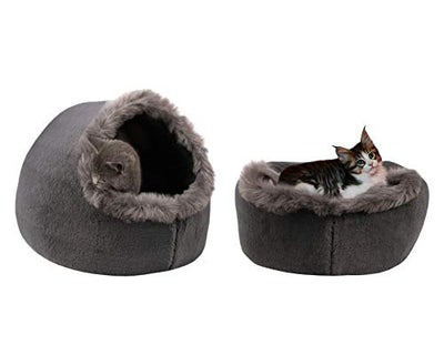 VERTAST Katze kleine Hund gemütliche Bett Haustiere Iglu Bett kuschelhöhle für Katzen, Kissen waschbar - Geschenkapp