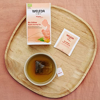 WELEDA Bio Mama Stilltee, Naturkosmetik Milchproduktions-Tee zur Unterstützung der Milchbildung, Bio Kräutermischung mit mildem Geschmack hilft den Feuchtigkeitshaushalt auszugleichen (20 Beutel x 2g) - Geschenkapp