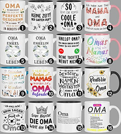 wowshirt Tasse Oma Collection 16 Designs Großmutter Geburtstag Geschenk Omi, Farbe:1 White White - Geschenkapp