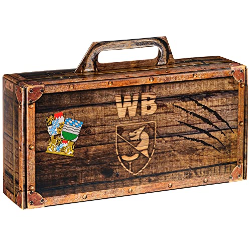 WURSTBARON® - Wurst Geschenk Koffer - mit 24 besondere Salami und Wurst Snacks - Brezen, Herzen, Sterne, Pikanten und vieles mehr - 790 g - Geschenkapp